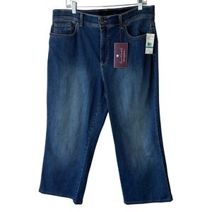 Gloria Vanderbilt Hinsdale HR Relaxed Straight Crop Jeans NWT Womens 16S 36x25